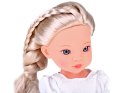Lovely Girl Urocza Lalka w białej sukience z niebieską kokardką 33cm ZA5850