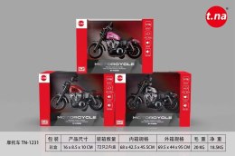 Metalowy Motocykl Czarny z Funkcją Świateł i Dźwięku