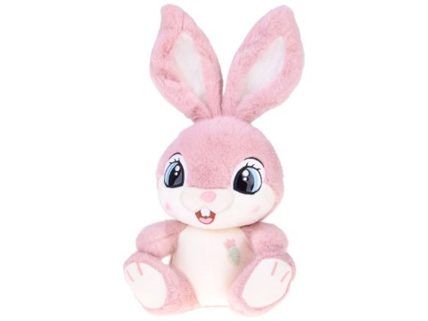 Pluszowy Królik 40 cm Urocza różowa MALINKA z zaginanymi uszami ZA5922