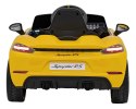 Pojazd Porsche Spyder RS 718 Żółty samochód sportowy
