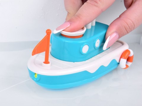 Statek do kąpieli dla dzieci pływający nakręcany chlapie wodą ZA5603