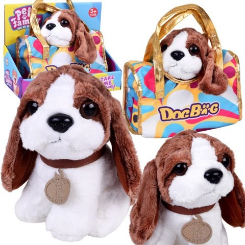 Urocza Maskotka Piesek w Torebce przytulanka dla dziecka ZA5856
