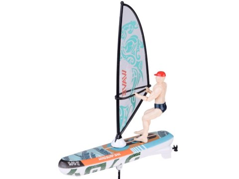 Zdalnie sterowany świecący WINDSURFER pływający na pilota RC0740