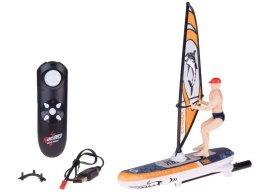 Zdalnie sterowany świecący WINDSURFER pływający na pilota RC0740