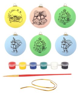 Zestaw Bombek Choinkowych z Farbkami