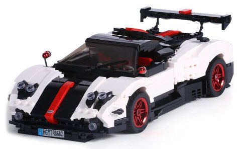 Zestaw Klocków Autko Sportowe 960el.Białe