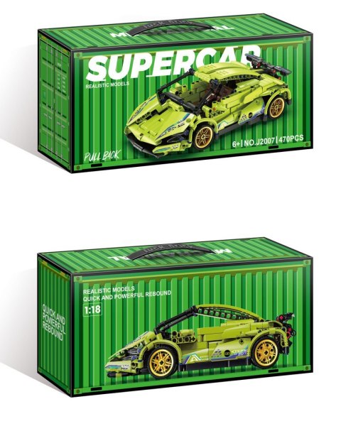 Zestaw Klocków Auto Sportowe Zielone 470el.