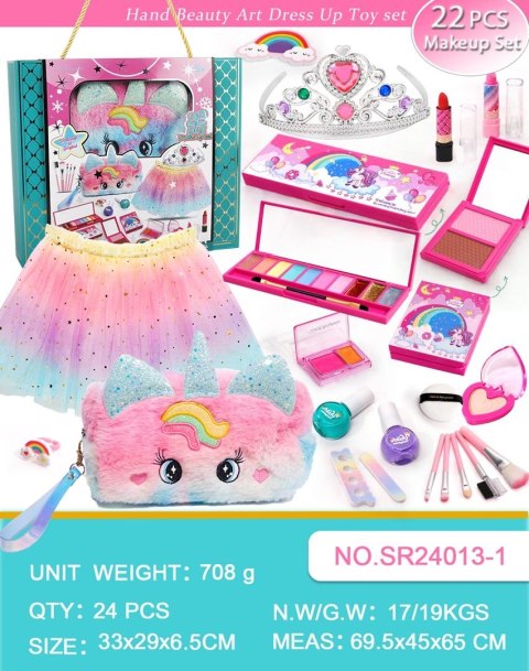 Zestaw do Makijażu + Spódniczka Tęczowa