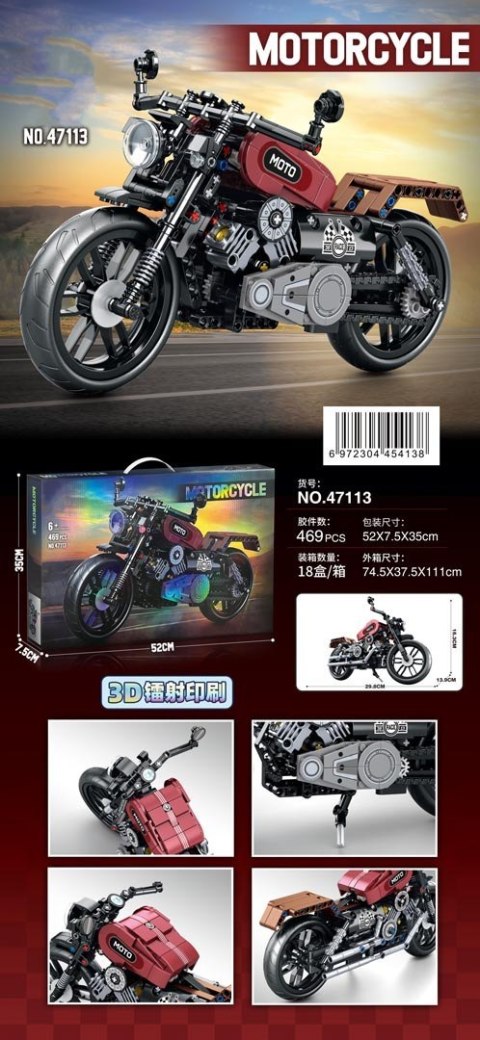 Zestaw Klocków Motocykl 469el.