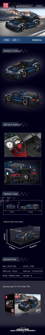 Zestaw Klocków Pojazd Sportowe Czarny 405el.