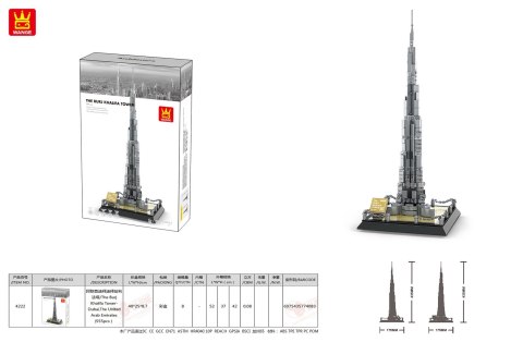 Zestaw Klocków Seria Budynki Burj Khalifa 555el.