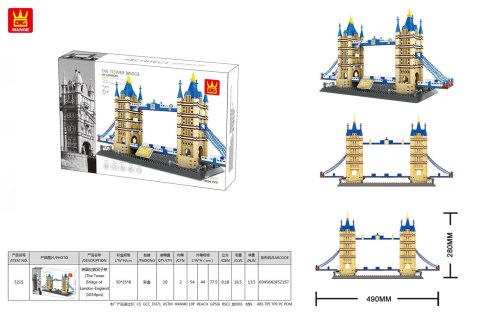 Zestaw Klocków Seria Budynki Tower Bridge 1054el.
