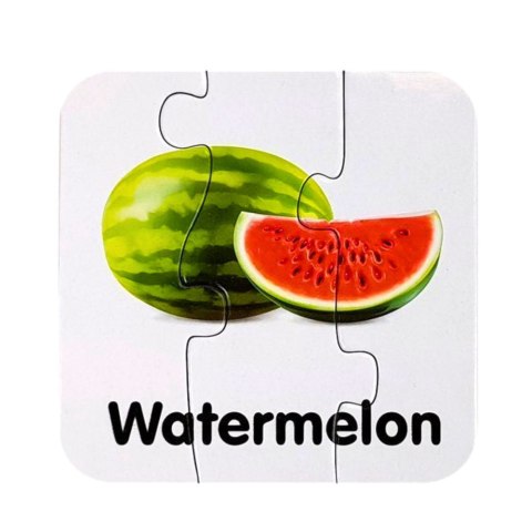 Puzzle Edukacyjne Układanka Owoce 10 Połączeń Nauka Angielskiego