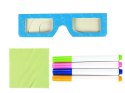 Magiczna Podświetlana Tablica 3D Okulary Niebieska
