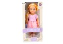 Lalka W Sukience Z Tiulem Różowa Blond Włosy