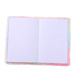 Pluszowy Futerkowy Notatnik Zeszyt W Linie Z Jednorożcem Grzywa Kolorowy A5