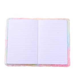 Pluszowy Notatnik W Linie Z Zielonym Dinozaurem 3D Kolorowy