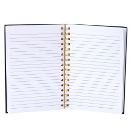 Notatnik Zeszyt W Linie Naszywki Usta Szminka Brokatowy Czarny A5 80 Kartek