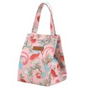 Torba Termiczna Izolacyjna Śniadaniowa Lunch Bag Różowa Kwiaty 25cm