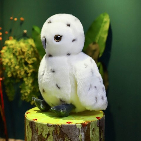 Pluszowa Sowa Ptak Pluszak Maskotka Przytulanka Biała 23cm