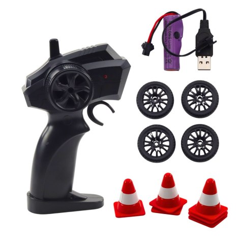 Auto Sportowe Do Driftu Wymienne Koła Zdalnie Sterowany RC 4WD Żółte Sport