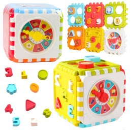Kostka Edukacyjna Sorter Cyferki Wzory Zegar Kolorowa