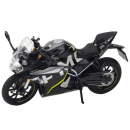Motocykl Sportowy Metalowy Światła Dźwięki Czarny 250 SR 1:12