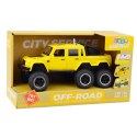 Samochód Terenowy Napęd Frykcyjny Światła Dźwięki Żółty 6x6 1:16
