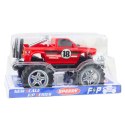 Samochód Terenowy Z Napędem Na Tył Czarno-Czerwony 27cm
