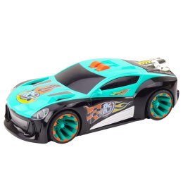 Samochód Wyścigowy Z Rakietą Jazda Na Tylnych Kołach Światła Dźwięki