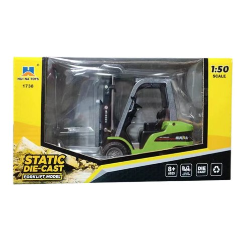 Wózek Widłowy Metalowy Ruchome Widły Huina Zielony 1:50