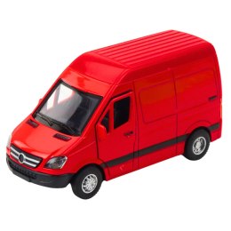 Samochód Dostawczy Metalowy Czerwony 1:32 Światła Dźwięki