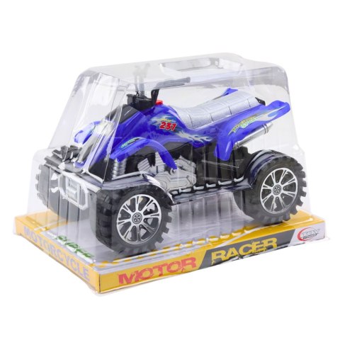Quad Terenowy Z Napędem Bieżnikowane Koła Niebieski