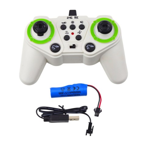 Koparka Gąsienicowa Zdalnie Sterowana RC Światła Dźwięki Biała 1:24