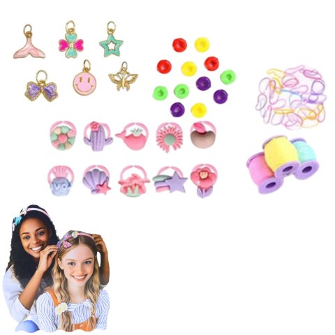 Zestaw Kreatywny DIY Do Robienia Opasek Jednorożce Ozdoby Błyszczące