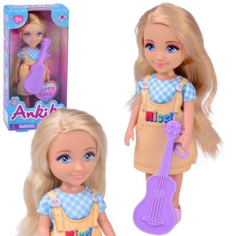 Ankiki Lalka z gitarą - urocza mała muzykalna laleczka 14 cm ZA6008