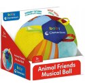 Muzyczna Kolorowa Piłka Zwierzątka Miękka Clementoni 17475