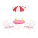 Zestaw Letni Resort Dla Lalek Basen Zjeżdżalnia Leżaki Parasol