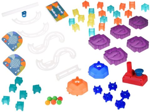 Kolorowy Tor kulkowy Marble Run DIY z wyrzutnią 58-ele ZA5979