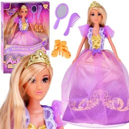 Lalka długowłosa księżniczka w balowej sukni + dodatki ZA5704