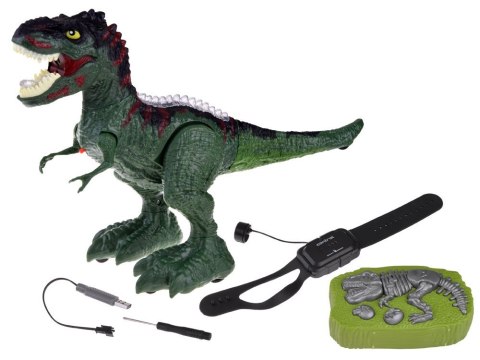 Dinozaur zdalnie sterowany gestem pilot RC 2w1 zieje ryczy świeci RC0625 ZI