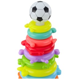 Piramida Edukacyjna Układanka Piłka Naklejki 13 Poziomów Kolorowa