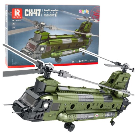 Zestaw Klocków Konstrukcyjnych Helikopter Wojskowy CH-47 Chinook 1451 el.