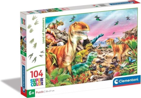 Puzzle 104 Super Kolor Land of Dinosaurs