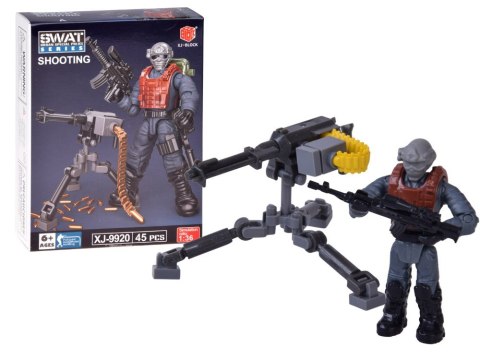 Klocki policjant SWAT ruchoma figurka żołnierzyk model do złożenia ZA5724