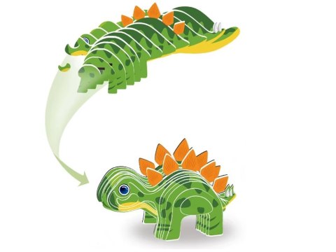 Puzzle 3D Kartonowy Model - Dinozaur Stegosaurus DIY Zrób to sam ZA5810