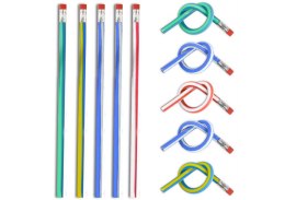 Elastyczny Giętki Ołówek z Gumką Miękki Do Wyginania 5 Sztuk 30cm