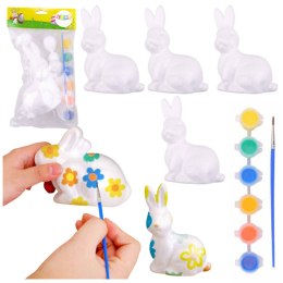 Zajączki Wielkanocne Styropianowe Do Malowania Farbki 4szt