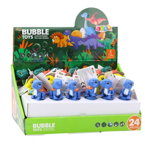 Bańki Mydlane Dinozaur Ruchoma Figurka Kolorowy 14cm Mix