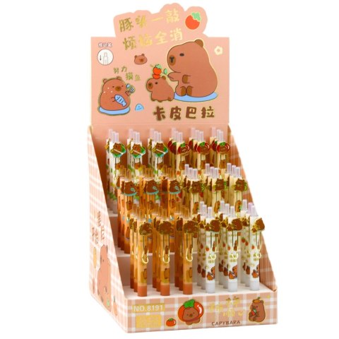 Długopis Żelowy Kapibara Niebieski Tusz 0.5mm 14cm Mix